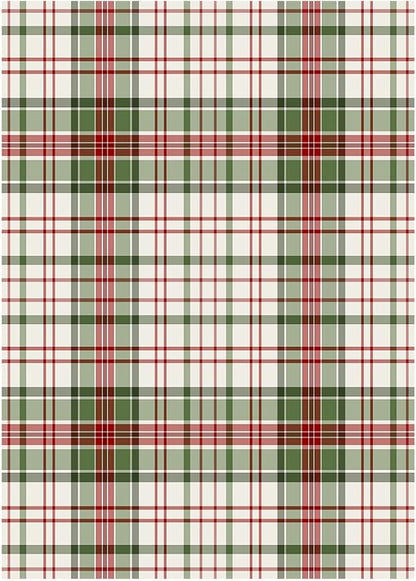 Muddy Mat짰 Plaid 5x7 Washable Area Rugs for Living Room, Bedroom & Dining Room ??Modern Soft Low Pile Non Slip Carpet ??Pet Friendly Waterproof Foldable Rugs for Home