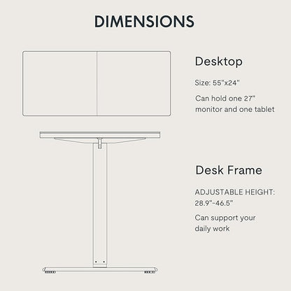 FLEXISPOT 55x24 Inch Electric Height Adjustable Standing Desk for Home & Office, Splice Board Desk for Computer Workstation, Study, or Creative Setup, Maple