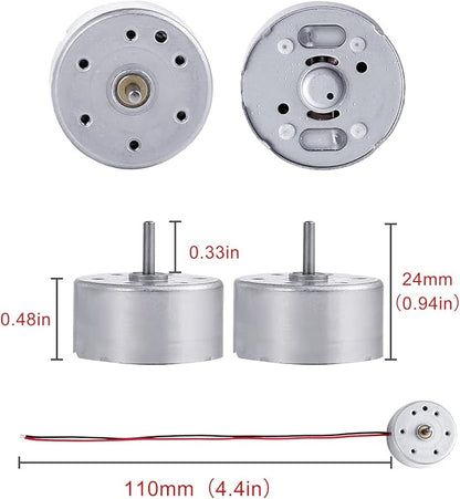 Sntieecr 6 Set Mini Generator Motors 3V-12V DC Motor, Wind Turbine Generator with Mini Fan Leaf and Plastic Motor Holder for DIY Educational Physics Experiment