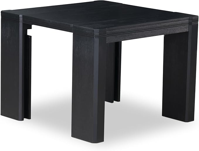 X12VE-006-50 - 13-piece Modern Dining Room Table Set a Rectangular Kitchen Table and 12 Dark Gotham Grey Linen Fabric Dining Chair, 39x120 Inch, Wire Brushed Black