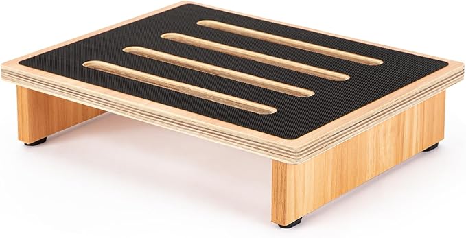 StrongTek 3.5" One Step Stool for Adults, Sturdy Wooden Riser with Non-Slip Rubber Top, 440 lb Capacity, No Assembly Required, Portable for Kitchen, Bathroom, Bedside, Kids & Seniors