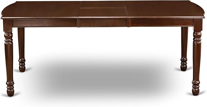 East West Furniture DODA9-MAH-24 9 Piece Dining Table Set Includes a Rectangle Kitchen Table with Butterfly Leaf and 8 Polyester Fabric Upholstered Chairs, 42x78 Inch, Mahogany