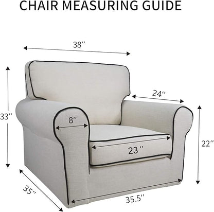 PureFit Reversible Sofa Cover Water Resistant Chair Couch Cover, Machine Washable Furniture Cover with Non-Slip Foam and Adjustable Strap for Dogs, Pets (Chair, Gray/Light Gray)