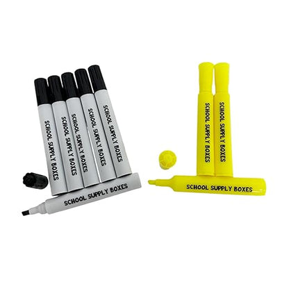 School Supply Boxes | Teacher Bundle (1 Box) | Back to School Essentials Kit Designed for Teachers | Includes Pencils, Red Pens, Dry Erase Markers, Sticky Notes, Paper Clips & More