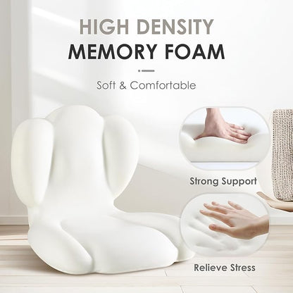 FLORICH Memory Foam Truck Seat Cushion,Car Seat Cushion and Lumbar Support Pillow for Office Chair, Ergonomic Back Support & Sciatica Relief for Long Drives(Green)