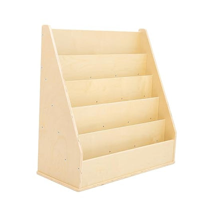 Factory Direct Partners 13132-NT Birch Book Display Stand, 5-Shelf Storage for Kid"s Books and Magazines for Bedroom, Playroom, Daycare, Preschool or Classroom - Natural