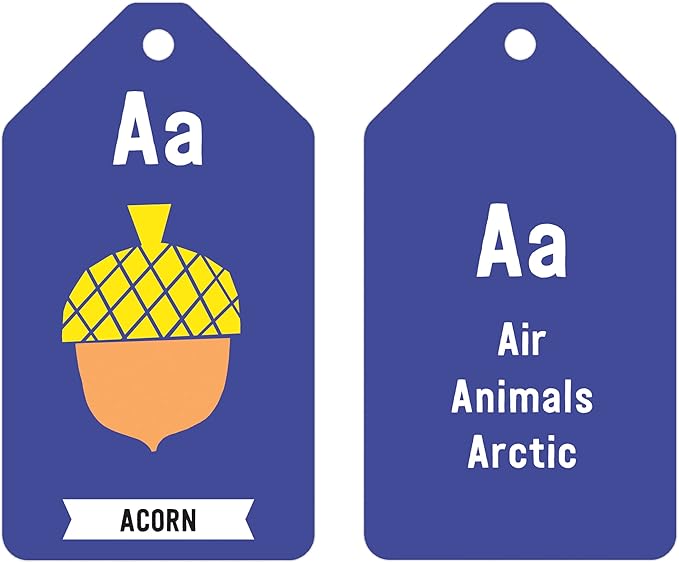 Mudpuppy ABCs of The Earth — Ring Flashcards 26 Durable Double Sided Alphabet Ecological Cards and Reclosable Ring with Colorful Art for Age 1+ Perfect for Preschool Or Travel for Teachers and Parent
