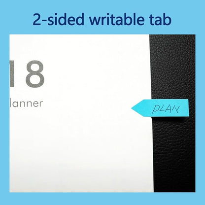 Sticky Notes and Index Tabs Set with Ruler – 640 Pieces Colored Page Markers, 2 Mini Rectangular Note Pads, 6 Arrow Flags, Leather-Look Organizer Case, 1 Set
