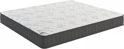 Ottomanson Queen 9" Hybrid Mattress - Rock Hard Feel - Made in USA - Individually Pocketed Coils & CertiPUR-US Foam - Fiberglass-Free - Bed in a Box