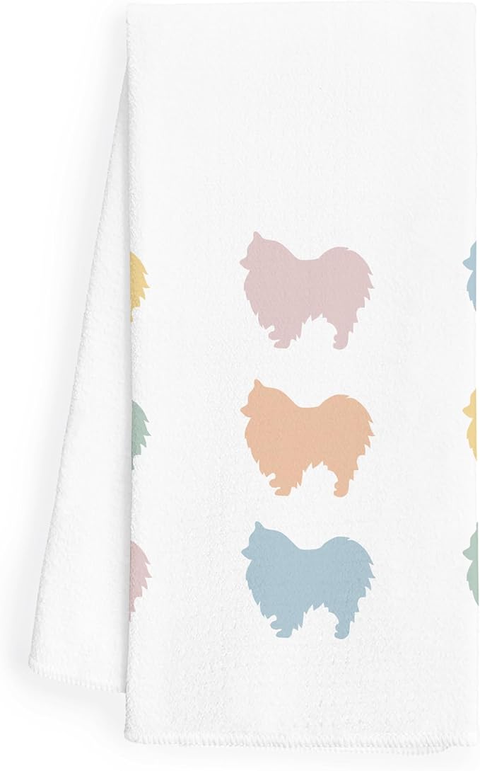 Pomeranian Gifts Kitchen Towels - Pomeranian Dog Hand Towels, 16x24 Inches