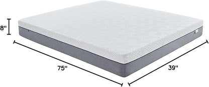Novilla Mattress Twin, 8-Inch Gel Memory Foam Mattress for Pressure Relief, Enhanced Support & Plush Comfort, Twin Bed in a Box, Bliss
