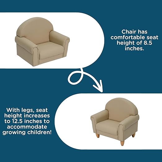 Children's Factory As We Grow Toddler Chair, Flexible Seating for Daycare or Preschool, Kids Reading Couch, Playroom Furniture, Buff