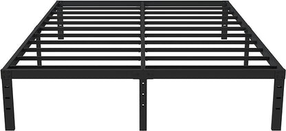 16 Inch Full Size Bed Frame No Box Spring Need, Metal Platform Full Bed Frames with 14 Inch Storage, 3,500 lbs Heavy Duty Steel Slats Support, Easy Assembly Mattress Foundation