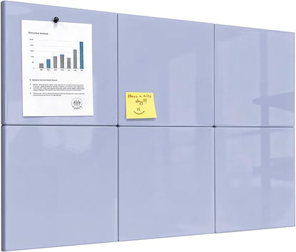 Comix Magnetic Dry Erase Board, 6 Pack, 11.8 x 11.8 Inches, Modular Whiteboard for Fridge, Office and Home, Small White Board Dry Erase Set for Kids, Students, Kitchen Organizer and Planner, Purple