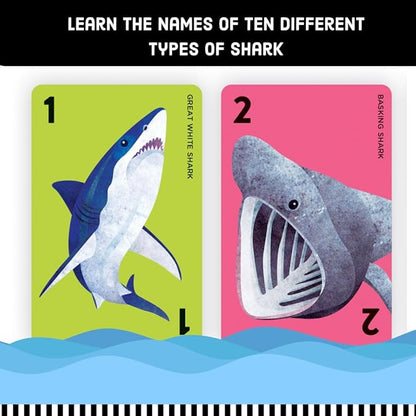 Mudpuppy Go Shark! – Shark Version of Classic Kids Go Fish Card Game with Cute Illustrations of Sharks for Children Ages 4 and Up, 2-4 Players