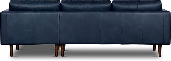 POLY & BARK Napa Furniture, Right Facing Sectional Sofa, Midnight Blue