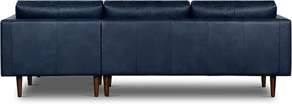 POLY & BARK Napa Furniture, Right Facing Sectional Sofa, Midnight Blue