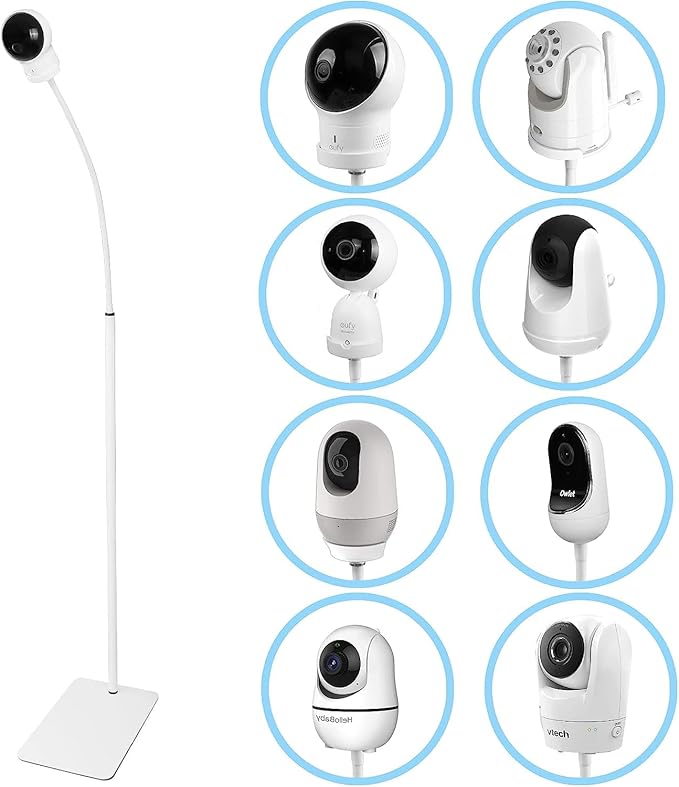 HOLACA 35 inch or 63 inch Floor Stand for Hellobaby, Infant Optics DXR-8/8 Pro, eufy, Vava/Hipp and Nooie Baby Monitor,Owlet and Motorola Baby Monitor, for Any Other Cameras with 1/4 Screw Mount