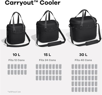 Hydro Flask Carryout Cooler - Insulated Portable Soft Cooler - 30 L Capacity in Shale Gray