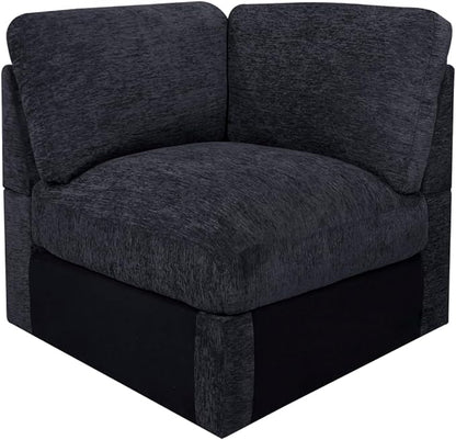 127" Modular Sectional Sofa,Modern Oversized Cloud Couch with Cup Holder&USB Port,7 Seat Convertible L-Shaped Chenille Sofas W/Ottoman,Pillows&Storage Box,Comfy Couches for Living Room,Dark Gray