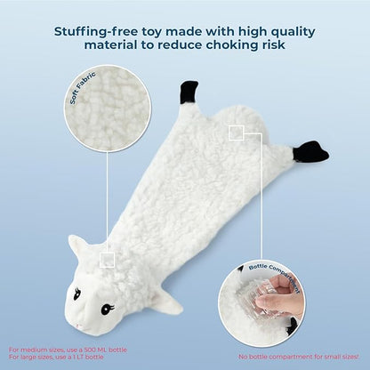 Best Pet Supplies Squeaky Dog Toys with Soft Durable Fabric for Small, Medium and Large Pets Interactive Toy for Indoor Play, Supports Active Biting and Play - Sheep, Small