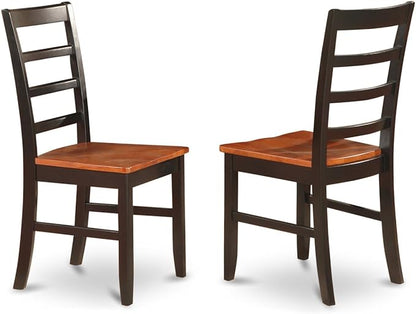 East West Furniture QUPF5-BCH-W 5 Piece Dining Table Set for 4 Includes a Rectangle Kitchen Table with Butterfly Leaf and 4 Kitchen Dining Chairs, 40x78 Inch, Black & Cherry