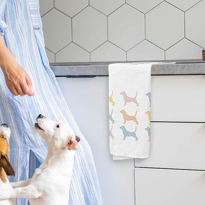 Beagle Kitchen Hand Towels - Tea Towels, Gifts for Women, Dog Decor, Mom Gifts, Decorative Bathroom Towels, 1624 Inches