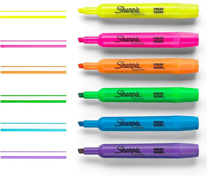 Sharpie Tank Style Highlighters, Chisel Tip, Fluorescent Yellow, Box of 36 (1920938)