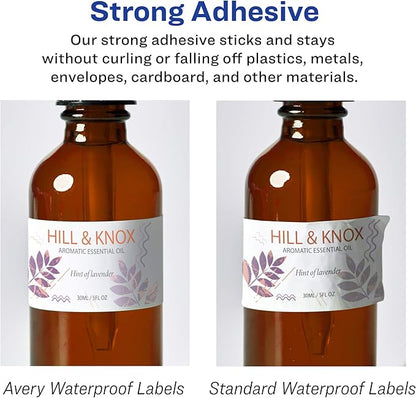 Avery Printable Durable White Rectangle Labels, 8.5" x 11", Waterproof Labels, Laser & Pigment-Based Inkjet Compatible, 10 Total, Great for Product Branding, Marketing, and More