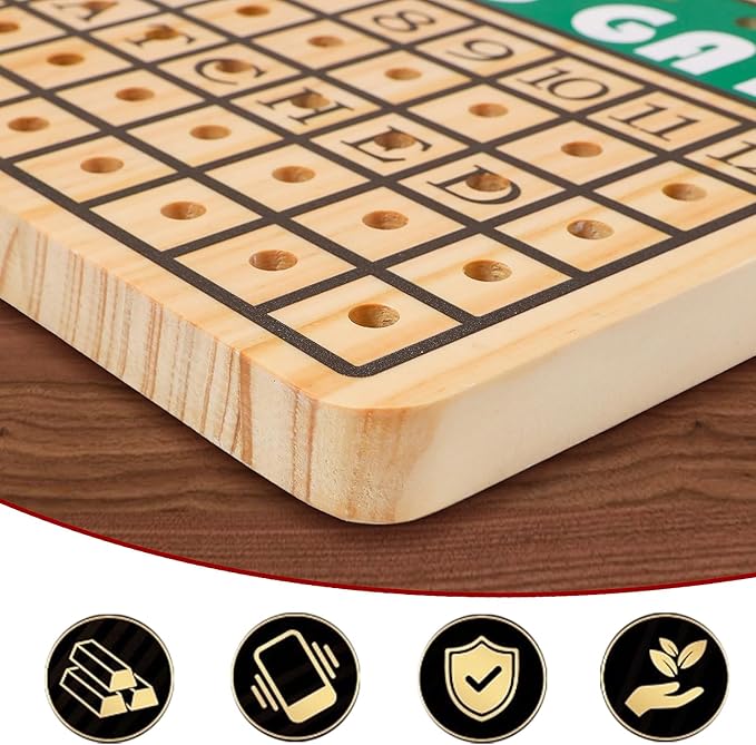 21 in Horse Race Board Game Racing Game Thickened Solid Wood with 11 Metal Horses, 2 Cards & 4 Dice, Horse Racing Game for 2-6 Players