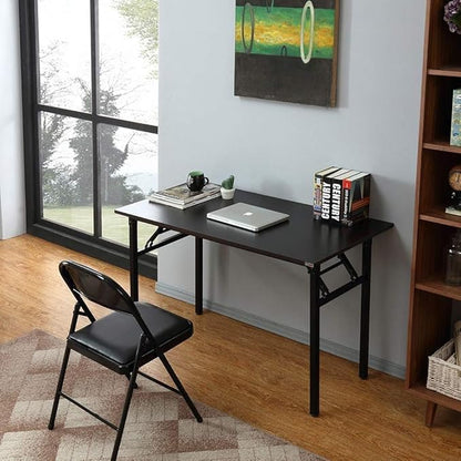Need Home Office Desk 47 inch - No Assembly Folding Computer Table with BIFMA Certification,Computer Table Workstation Perfect for Teens/Office/Home