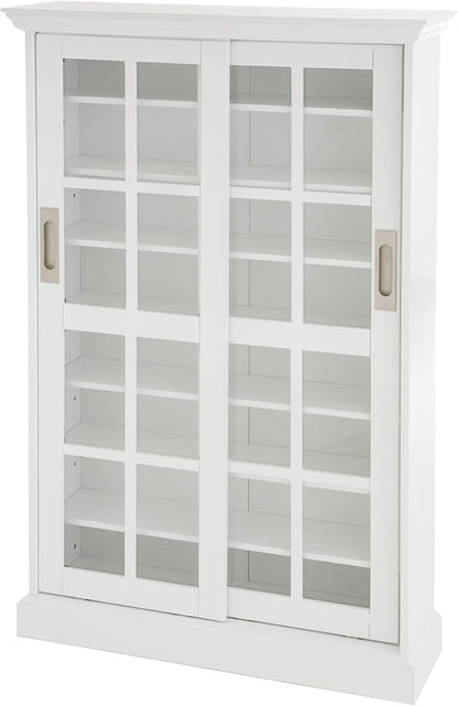 Furniture HotSpot Sliding Door Media Cabinet - White