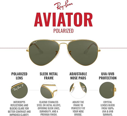 Ray-Ban RB3025 Classic Aviator Sunglasses