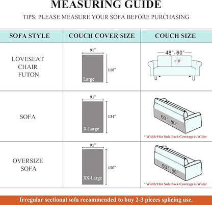 STACYPIK Soft Breathable Boho Chocolate Sofa Cover Stain Resistant Furniture Protector for 3 Cushion Couch Washable Sofa Cover for Dogs Cats Dark Khaki Reversible Sectional Covers for Sofa-91X150IN