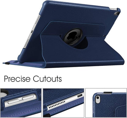 Fintie Rotating Case for iPad Air (3rd Gen) 10.5" 2019 / iPad Pro 10.5" 2017 with Built-in Pencil Holder - 360 Degree Rotating Stand Protective Cover, Auto Sleep/Wake (Navy)