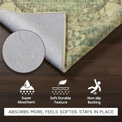 Muddy Mat짰 Majestic 3ft x 5ft Washable Area Rugs for Living Room, Bedroom & Dining Room ??Modern Soft Low Pile Non Slip Carpet ??Pet Friendly Waterproof Foldable Rugs for Home