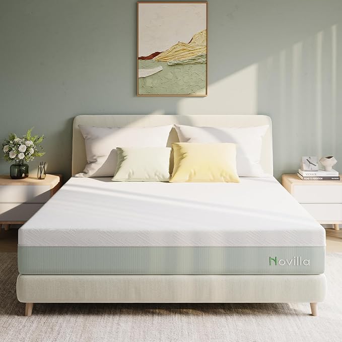 Novilla King Mattress,10 Inch Gel Memory Foam Mattress for Suppotive &Pressure Relieving, Medium Firm Feel in a Box,Bliss