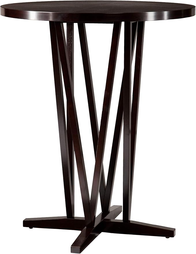 SEI Furniture Devon Contemporary Height Bar Table, Dark Espresso
