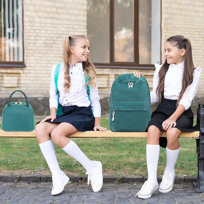 Bluboon School Backpack Set Girls Womens Laptop Bookbag Casual Daypack Fits 15 inch Laptop with Lunch Tote Bag and Pencil Bag