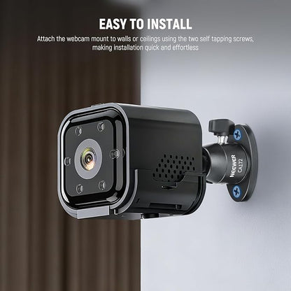 NEEWER Webcam Wall Ceiling Mount Bracket, Aluminum Alloy Mini Ball Head & 1/4" Screw for Photo Studio Photography Video Recording Action Camera Accessories, 360° Rotation & 90° Tilt, CA172
