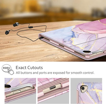 Fintie Multi-Angle Case, 2017/2015 iPad Pro 12.9 inch (Old Model) 1st & 2nd Gen Case - [Corner Protection] Folio Stand Cover with Pencil Holder & Pocket, Auto Wake/Sleep, Dreamy Marble