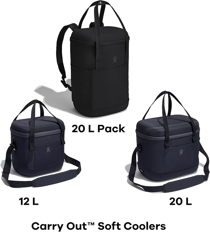 Hydro Flask Cooler Bag - Insulated Portable Soft Cooler - 12 L Capacity in Black