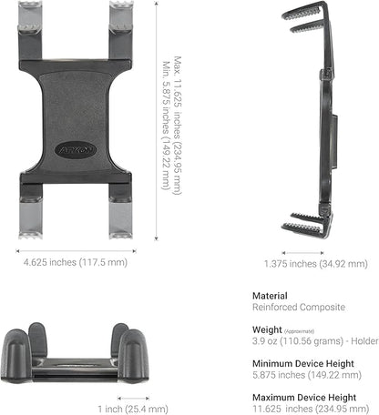 ARKON Mounts Car Seat Headrest Tablet Mount for iPad Air/4/3/2/Pro, Galaxy Note/Tab Pro (TABHM7)
