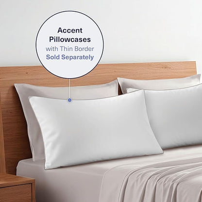 Kickoff Viscose Bamboo Sheets Twin XL Size 3-pc 100% Organic Bamboo Viscose Bed Cooling Sheets Twin XL Size Set Cool Bedding for hot Sleepers Sheet, Flat, Fitted, Pillowcase (Dove Grey, TXL)