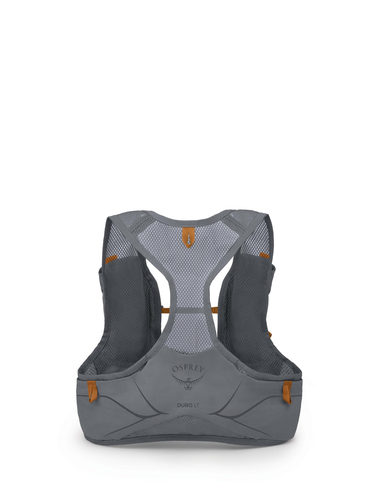 Osprey Duro LT Men's Running Hydration Vest with Hydraulics Soft Flasks, Phantom Grey/Toffee Orange, Small