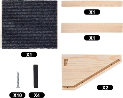 2 Pack Dog Ramp for Stairs, Dog Stair Ramp, Pet Ramp for Stairs for Small Dog Stairs Ramp for Injured Dogs with Anti Slip Strip 11.81 x 9.84 x 5.91 in