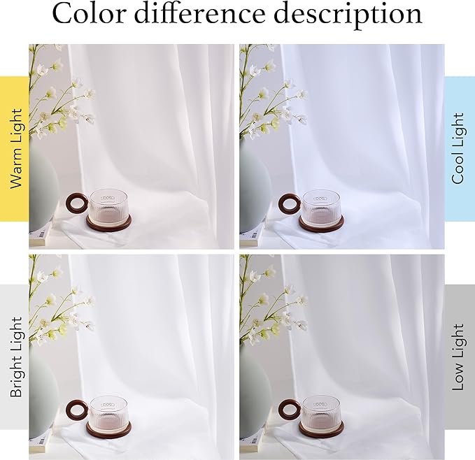 NICETOWN White Sheer 72 inch Curtains for Nursery, Rod Pocket Soft Lightweight Drapes Voile Sheer Air & Breathable Window Treatments for Bedroom, W42 x L72, 2 Panels