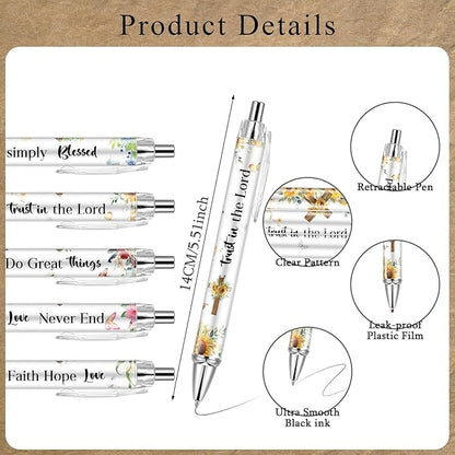 30 PCS Bible Verse Pens, Christian Pen Set, Christian Ballpoint Pens for School Office Church Supplies