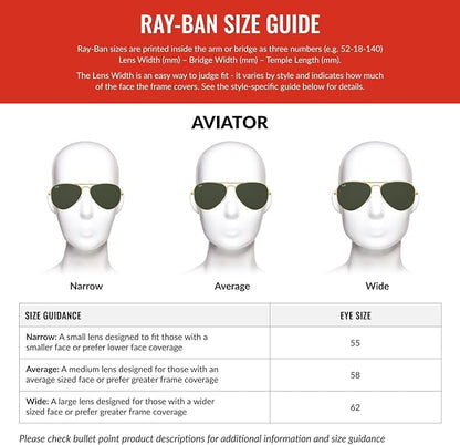 Ray-Ban RB3025 Classic Aviator Sunglasses