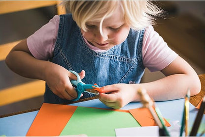 Fiskars Kids Scissors, Toddler Safety Scissors, Spring-Action Training Lever & Blunt Tips for Ages 3+, 6-Pack, Assorted Colors